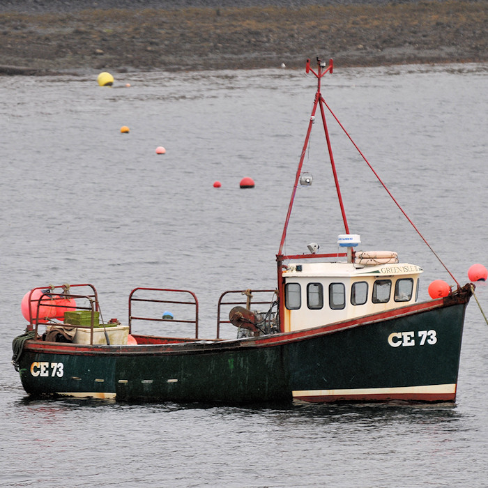 Photograph of the vessel fv Green Isle III pictured at Portree on 8th April 2012