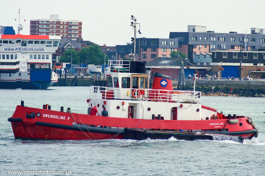 Photograph of the vessel  Gwendoline P pictured in Portsmouth Harbour on 2nd September 2002