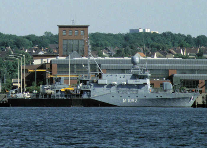 Photograph of the vessel FGS Hameln pictured at Kiel on 7th June 1997