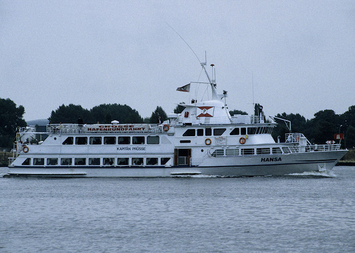 Photograph of the vessel  Hansa pictured on the River Elbe on 24th August 1995