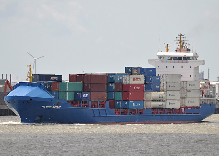 Photograph of the vessel  Hanse Spirit pictured passing Vlaardingen on 23rd June 2012