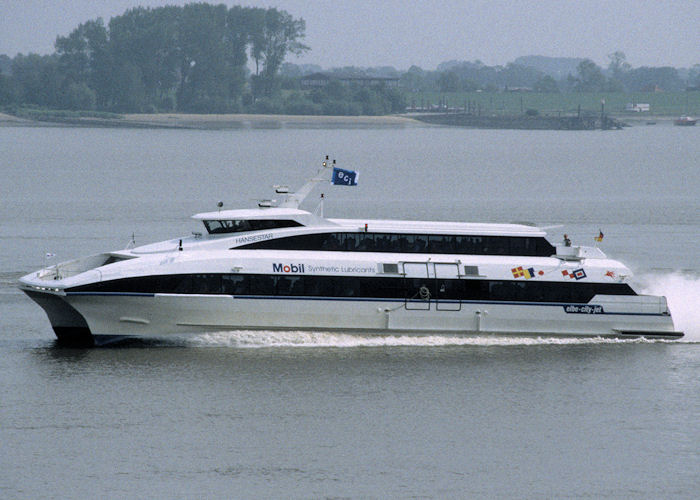 Photograph of the vessel  Hansestar pictured on the River Elbe on 27th May 1998