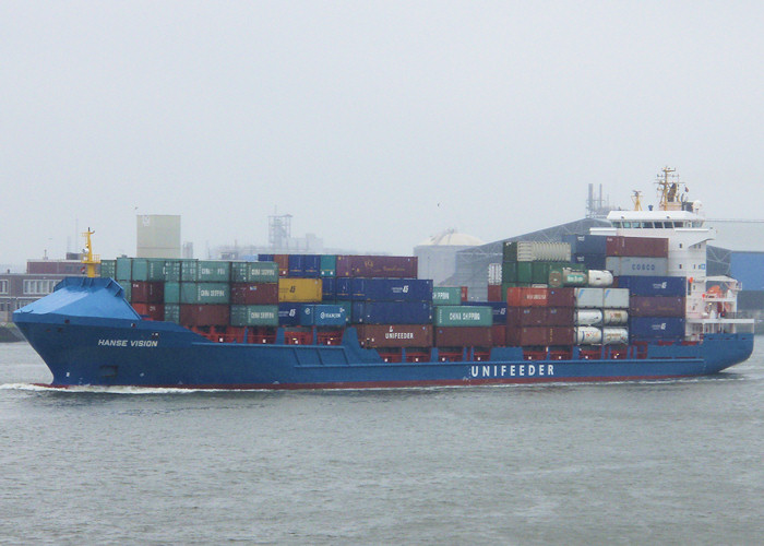 Photograph of the vessel  Hanse Vision pictured passing Vlaardingen on 25th June 2011