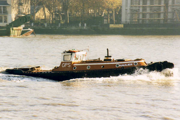 Photograph of the vessel  Haulier pictured passing Greenwich on 12th November 1997