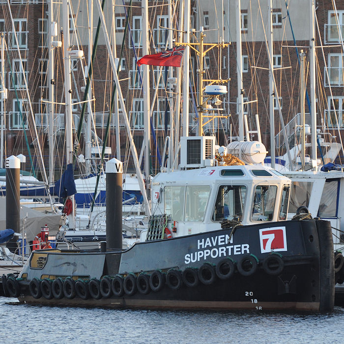 Photograph of the vessel  Haven Supporter pictured at Royal Quays, North Shields on 28th December 2013