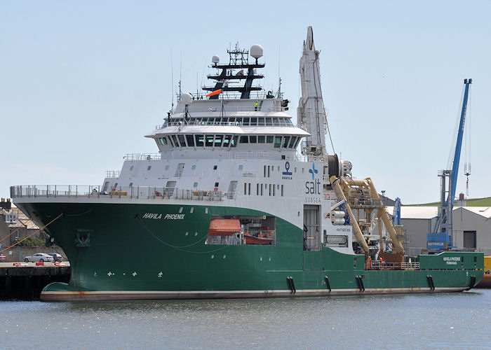 Photograph of the vessel  Havila Phoenix pictured at Montrose on 16th May 2013