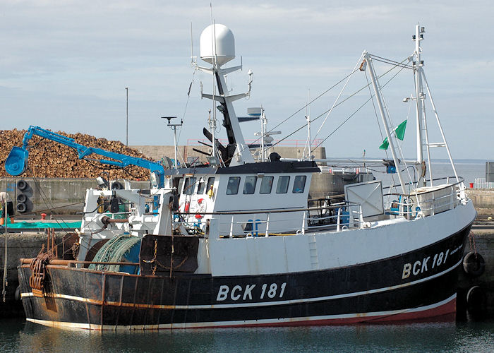 Photograph of the vessel fv Heather Sprig pictured at Buckie on 28th April 2011