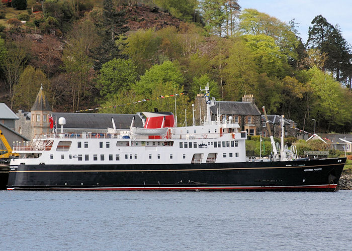 Photograph of the vessel  Hebridean Princess pictured at Oban on 6th May 2010