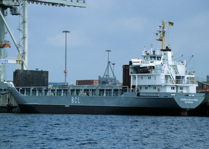 Photograph of the vessel  Heinrich Behrmann pictured at Hamburg on 9th June 1997