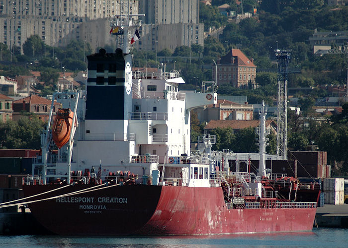Photograph of the vessel  Hellespont Creation pictured in Marseille on 10th August 2008