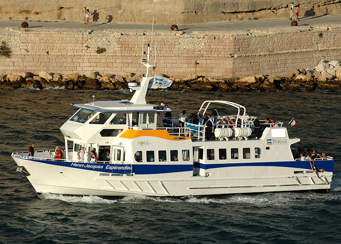 Photograph of the vessel  Henri Jacques Esperandieu pictured departing Marseille on 8th August 2008