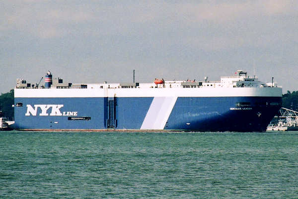 Photograph of the vessel  Hercules Leader pictured arriving in Southampton on 19th July 2001
