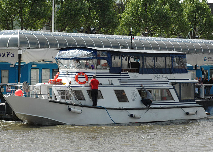 Photograph of the vessel  High Society pictured in London on 18th May 2008