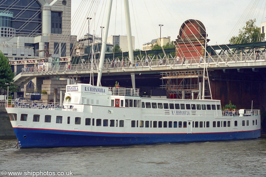 Photograph of the vessel  Hispaniola pictured in London on 3rd September 2002