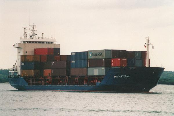 Photograph of the vessel  HMS Portugal pictured arriving in Southampton on 6th May 2001