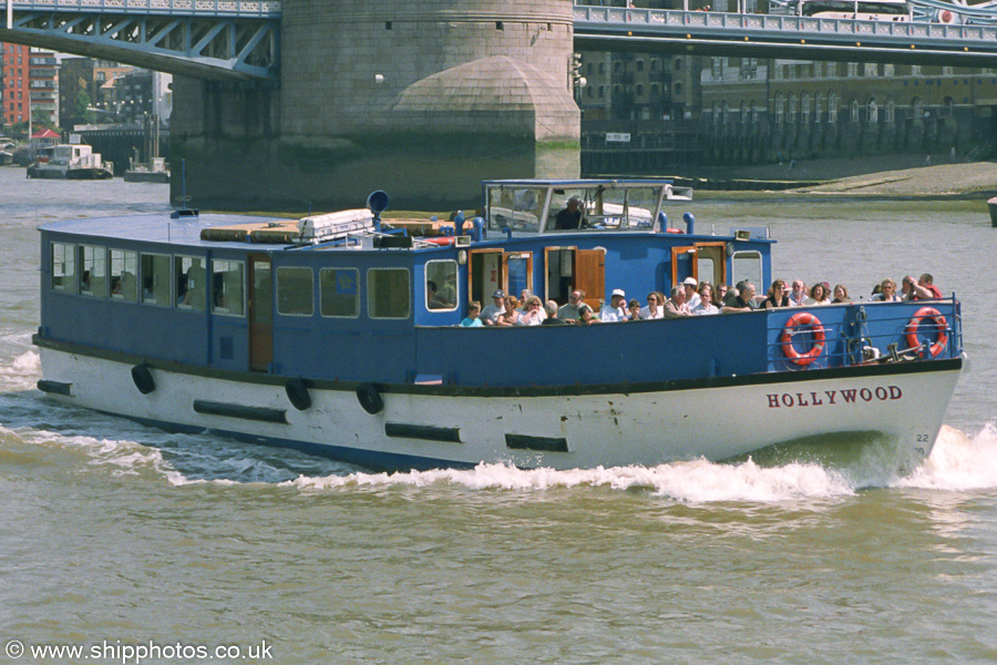 Photograph of the vessel  Hollywood pictured in London on 16th July 2005