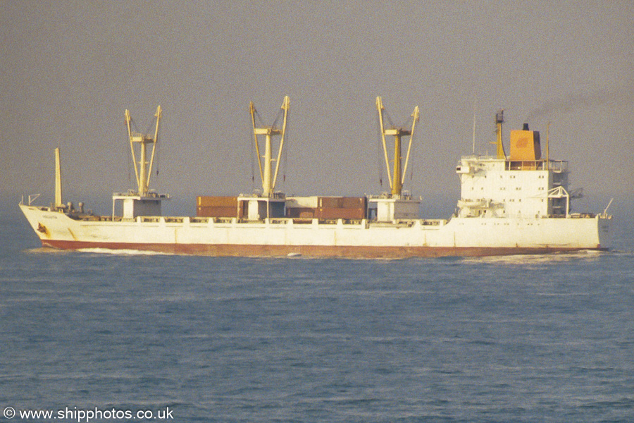 Photograph of the vessel  Holsatia pictured in the English Channel on 17th March 1990