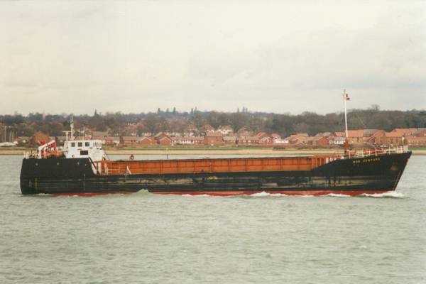 Photograph of the vessel  Hoo Venture pictured departing Southampton on 4th March 1998