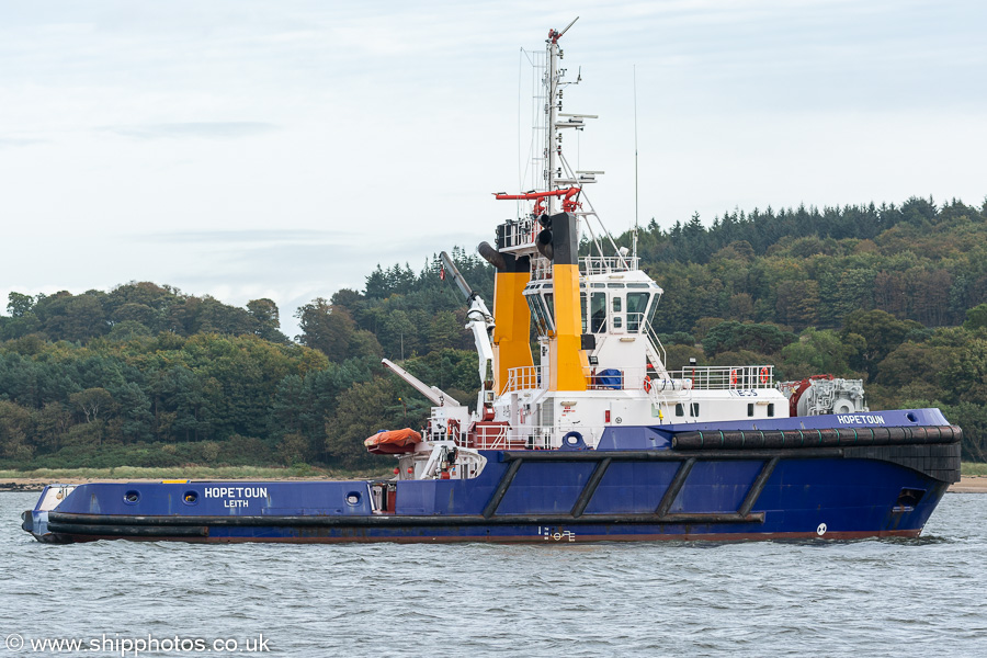 Photograph of the vessel  Hopetoun pictured at Hound Point on 10th October 2021