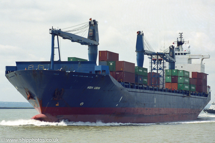 Photograph of the vessel  HSH Ubin pictured departing Thamesport on 16th August 2003