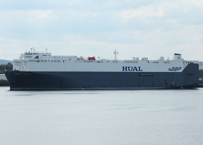 Photograph of the vessel  Hual Triumph pictured at the Tyne Car Terminal at Jarrow on 11th May 2005