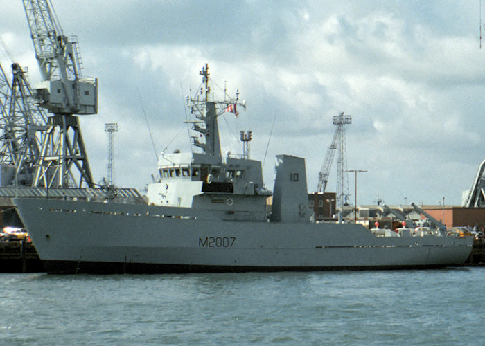 Photograph of the vessel HMS Humber pictured in Portsmouth Naval Base on 29th August 1988