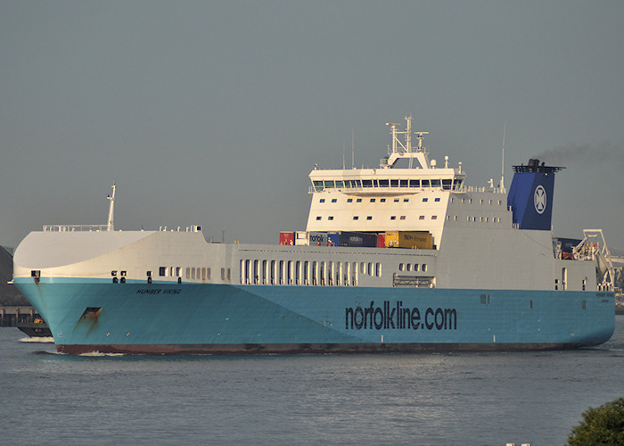 Photograph of the vessel  Humber Viking pictured passing Vlaardingen on 28th June 2011