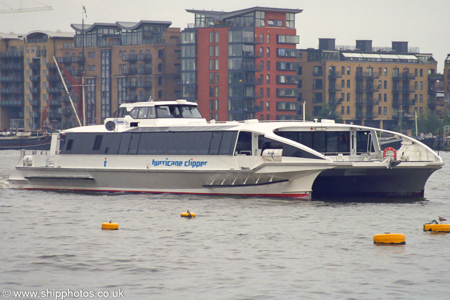 Photograph of the vessel  Hurricane Clipper pictured in London on 14th June 2002