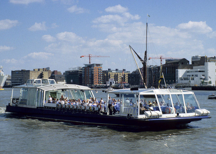 Photograph of the vessel  Hydrospace Alpha pictured in the Pool of London on 19th July 1997