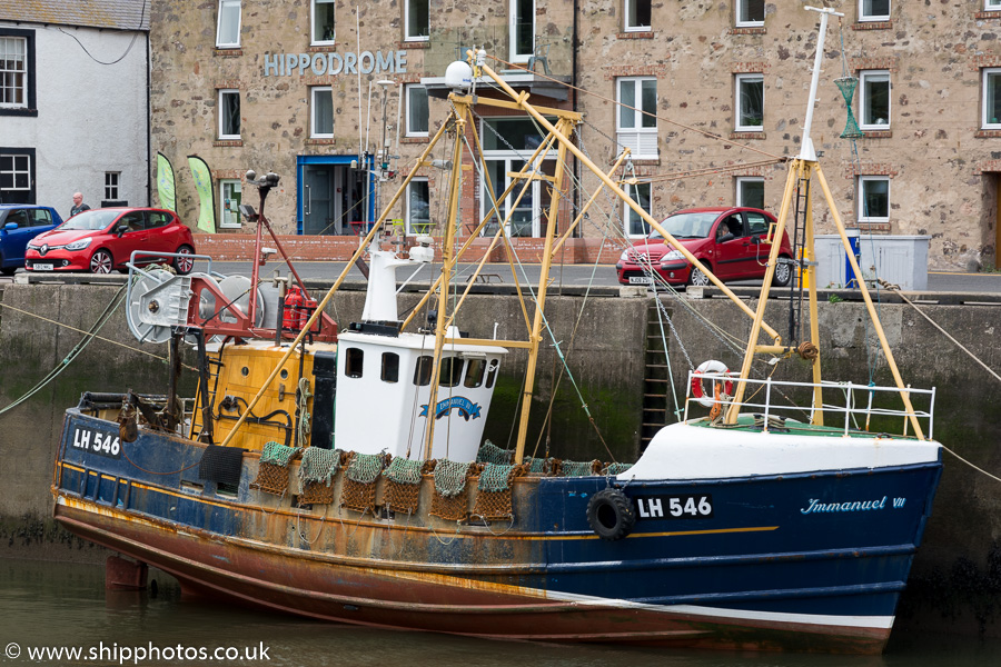 Photograph of the vessel fv Immanuel VII pictured at Eyemouth on 5th July 2015