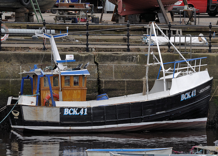 Photograph of the vessel fv Incentive pictured on the River Tyne on 26th August 2012