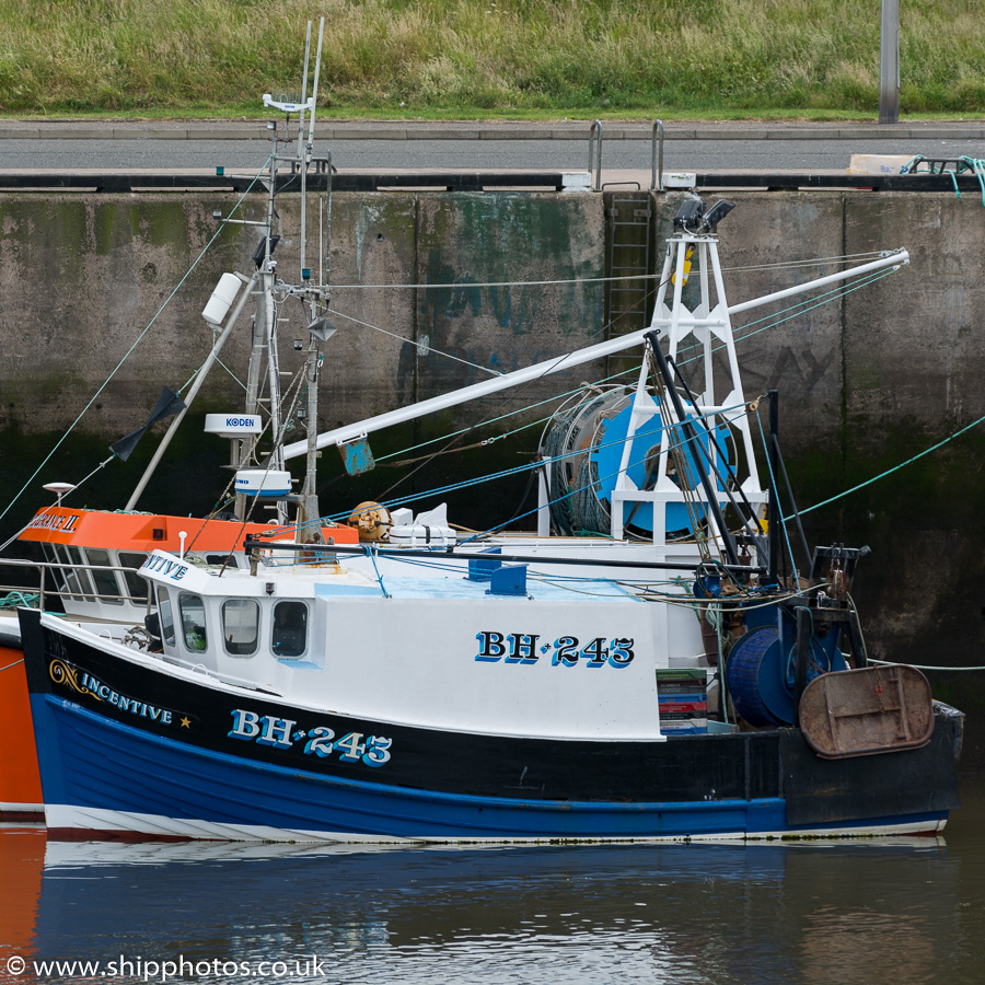 Photograph of the vessel fv Incentive pictured at Eyemouth on 5th July 2015