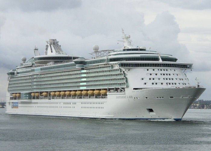 Photograph of the vessel  Independence of the Seas pictured departing Southampton on 14th August 2010