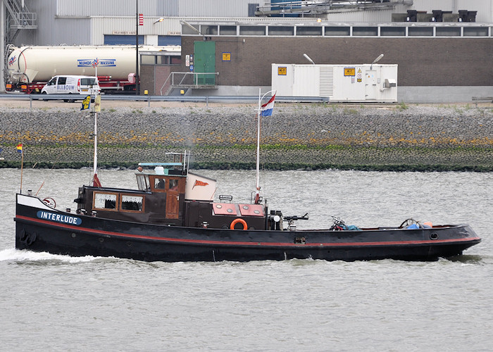 Photograph of the vessel  Interlude pictured passing Vlaardingen on 25th June 2012