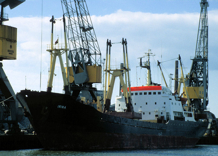 Photograph of the vessel  Irina pictured in Rotterdam on 20th April 1997