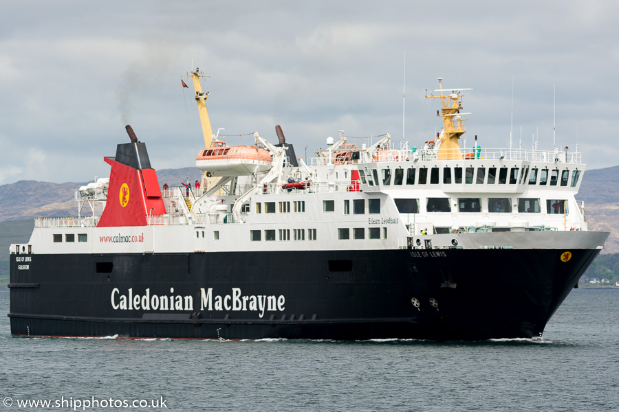 Photograph of the vessel  Isle of Lewis pictured arriving at Oban on 15th May 2016