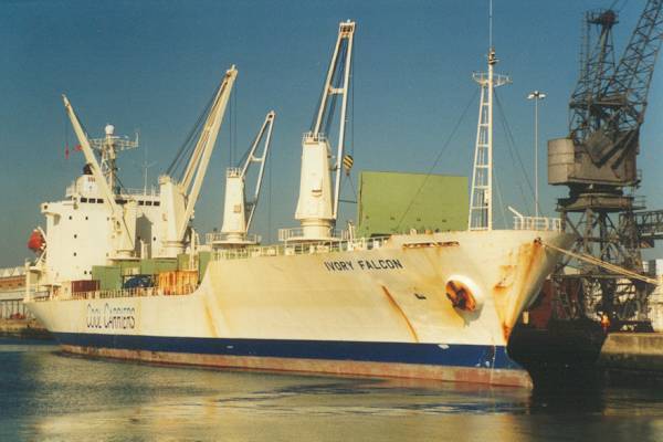 Photograph of the vessel  Ivory Falcon pictured in Southampton on 22nd October 1997