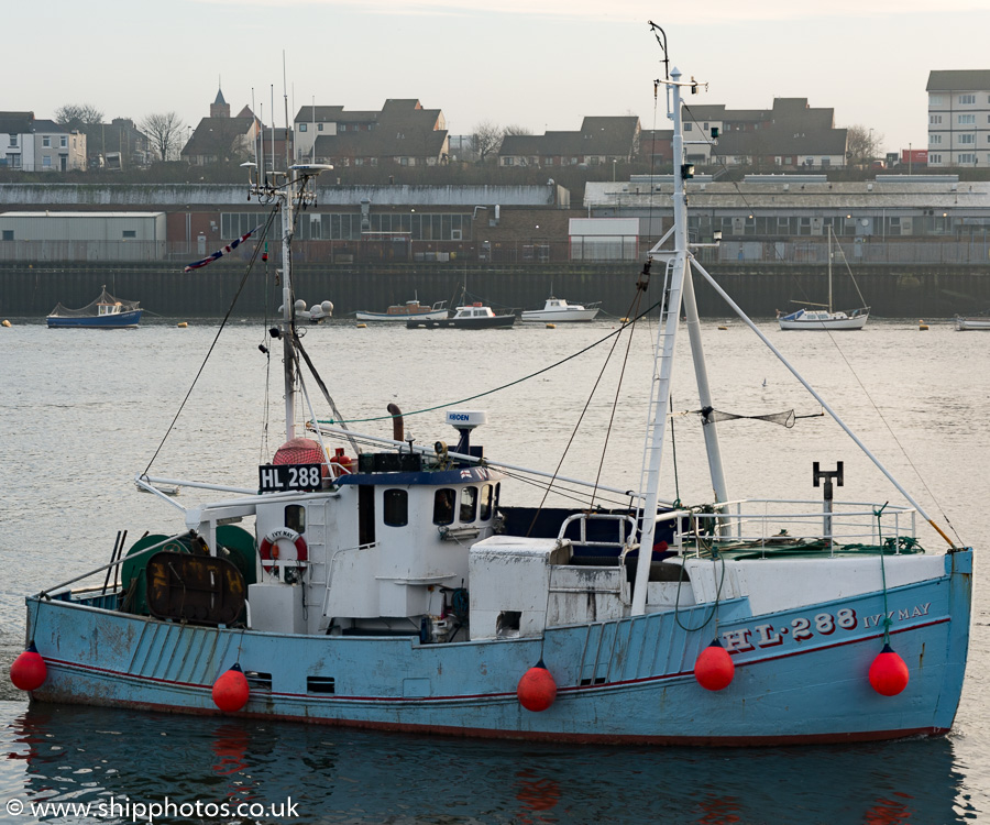 Photograph of the vessel fv Ivy May pictured arriving at the Fish Quay, North Shields on 16th December 2016