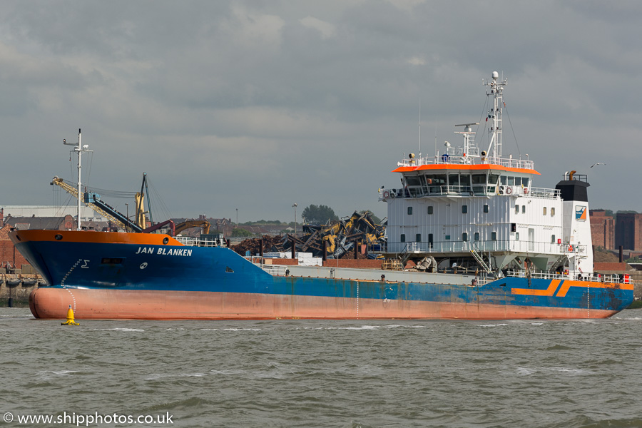 Photograph of the vessel  Jan Blanken pictured at the Liverpool2 Terminal development, Liverpool on 20th June 2015