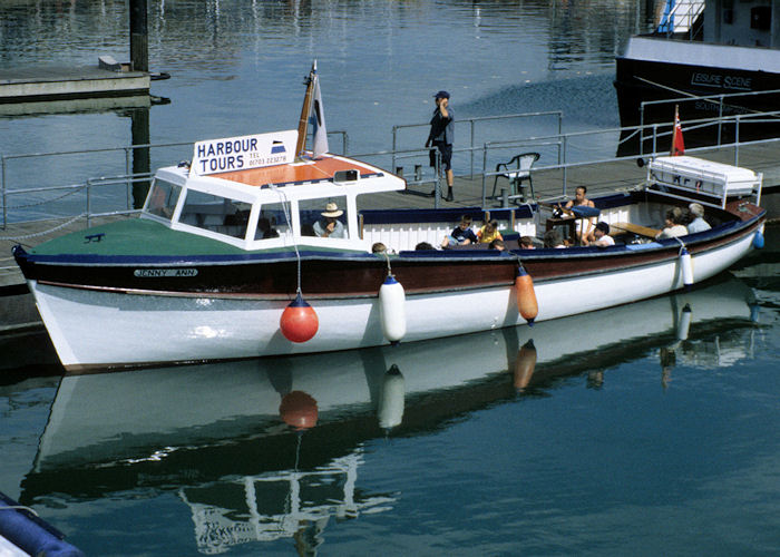 Photograph of the vessel  Jenny Ann pictured in Ocean Village, Southampton on 14th August 1997