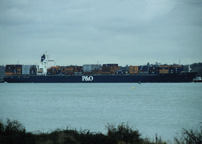 Photograph of the vessel  Jervis Bay pictured arriving at Southampton on 12th November 1996