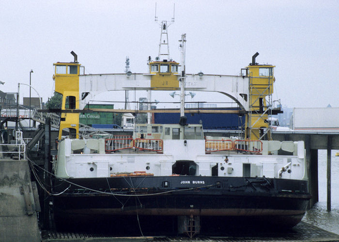Photograph of the vessel  John Burns pictured at Woolwich on 24th September 1997