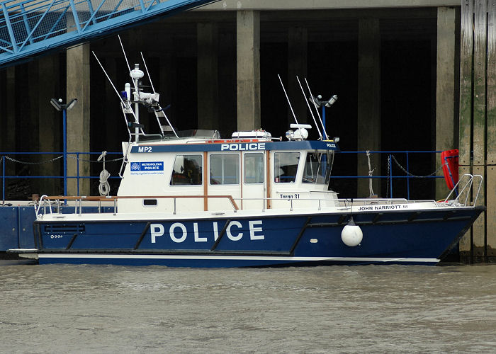 Photograph of the vessel  John Harriott III pictured at Wapping on 1st May 2006