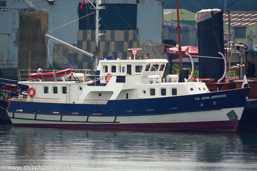Photograph of the vessel ts John Jerwood pictured fitting out at Marchwood on 6th July 2002