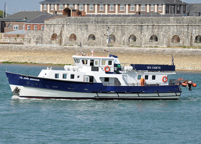 Photograph of the vessel ts John Jerwood pictured departing Portsmouth Harbour on 5th August 2011