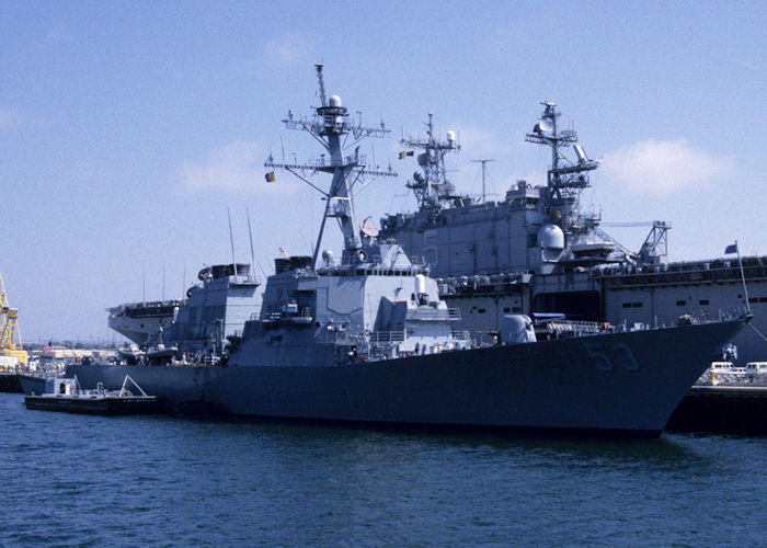 Photograph of the vessel USS John Paul Jones pictured at San Diego on 16th September 1994