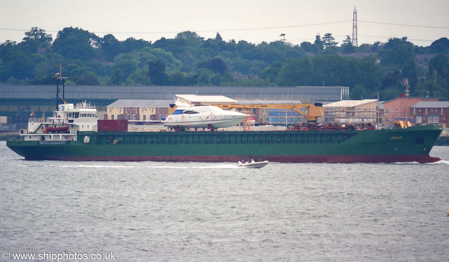 Photograph of the vessel  Jonas pictured arriving at Southampton on 23rd June 2002