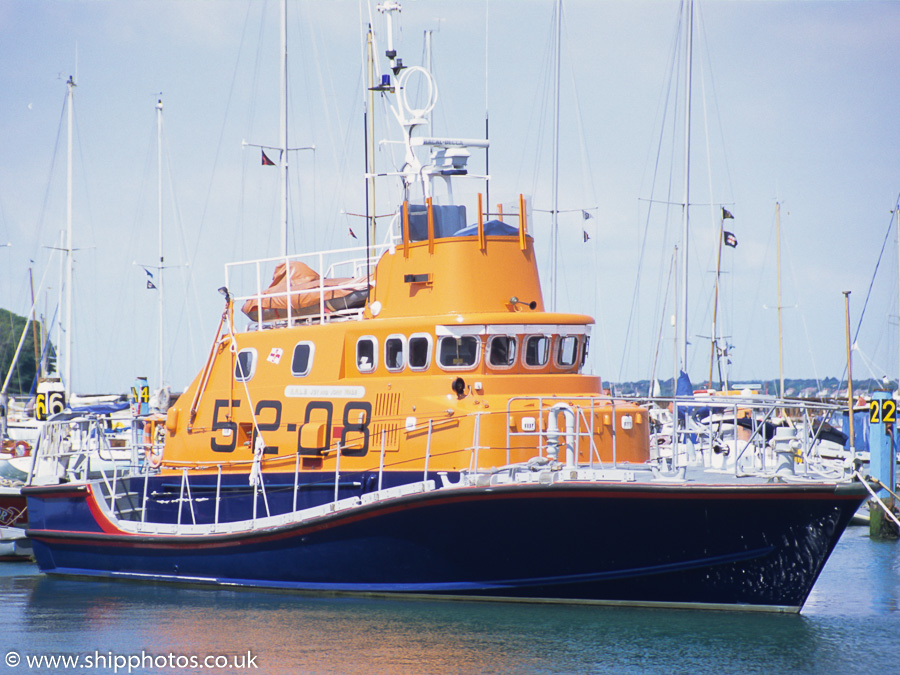 Photograph of the vessel RNLB Joy and John Wade pictured at Yarmouth, IOW on 31st May 1989