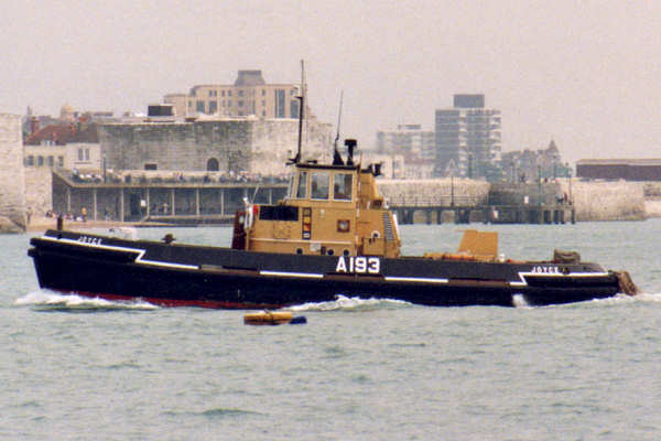 Photograph of the vessel RMAS Joyce pictured in Portsmouth on 18th June 1992