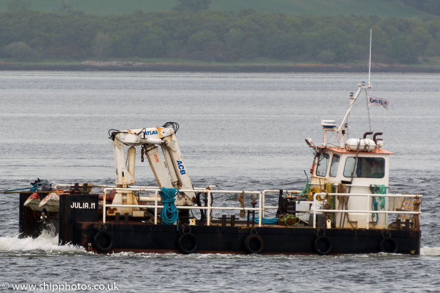 Photograph of the vessel  Julia M pictured passing Greenock on 4th June 2015